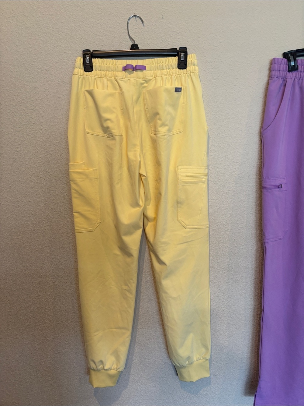 S FIGS scrub bottoms - Yellow and Lavender - Picture 3 of 7